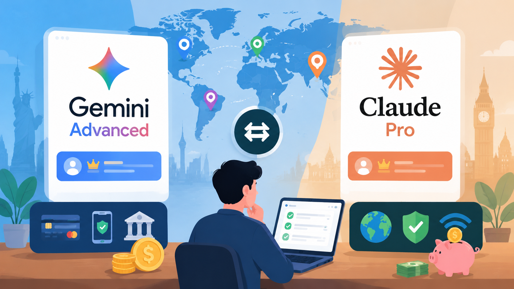 Gemini Advanced与Claude Pro：哪个地区可以订阅？中国用户完整开通方案